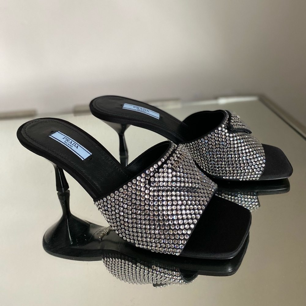 New Prada Crystal embellished mule 37 $1,695 - Picture 10 of 15